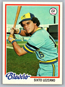 1978 Topps Milwaukee Brewers Baseball Card #595 Sixto Lezcano - NM-MINT!