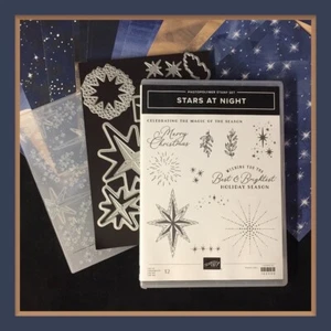 Stampin' Up! STARS AT NIGHT, Stamps, Dies, E Folder & O HOLY NIGHT DSP #439 - Picture 1 of 20