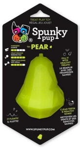 Dog Toy, Treat holder, plastic pear play toy Chewer that bounces by Spunky Pup - Picture 1 of 1