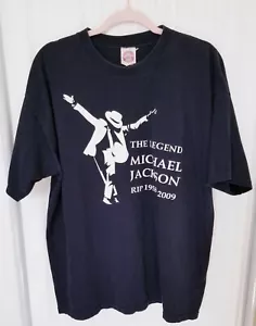 Womens Michael Jackson Tee T-Shirt RIP King Of Pop 1958-2009 Black Sz XL Cozumel - Picture 1 of 5