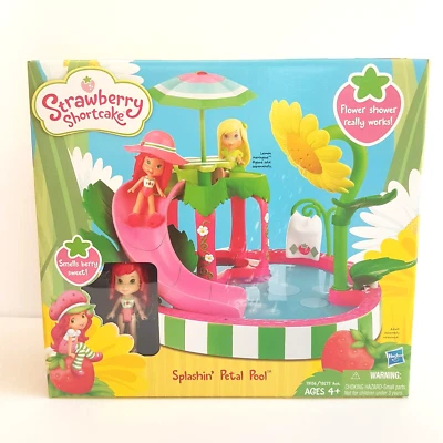 RARE NIB 2009 Strawberry Shortcake SPLASHIN´ PETAL POOL Doll Playset Sealed Toy Foto 1 de 4