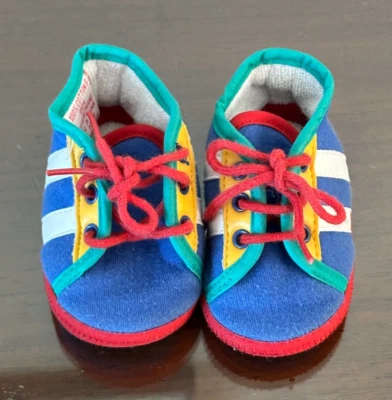 Zapato Cuna Bebé Suela Suave Gymboree De Colección - Colores Primarios - Talla 1 - Bebé Años 90 Foto 1 de 4