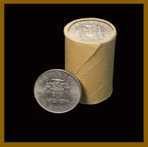 Jamaica 5 Shillings Bank Original (20 Coin Roll), 1966 Commonwealth Games Unc - Picture 1 of 2