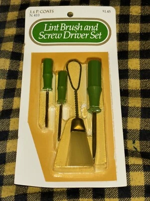 J&P Coats Sewing Machine Overlock Serger Service Kit Screwdriver Lint Brush NOS - Image 1 of 3