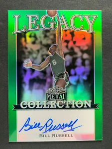2022 Leaf Metal Legacy Collection Green #BR7 Bill Russell /9 On Card Auto - Picture 1 of 2