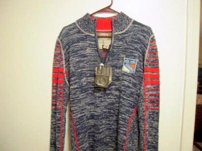 NHL Causeway Collection Old Time (New York Rangers) S/P - NAVY & RED SWEATER NWT - Image 1 of 4