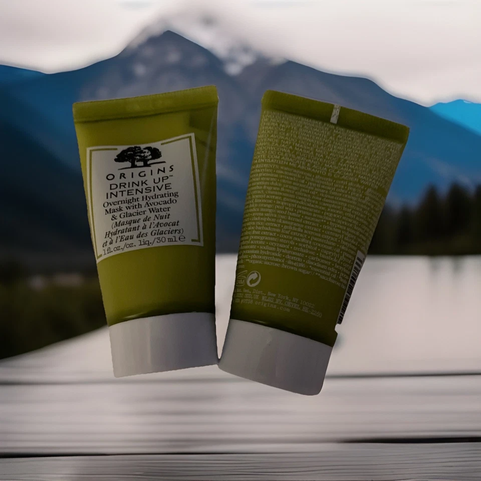 2 X Origins Drink Up Mascarilla Hidratante Intensiva Durante la Noche ~ Tamaño de Viaje 1 Fl Oz Foto 1 de 1