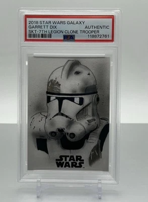 2018 Topps Star Wars Galaxy 7th Legion Clone Trooper boceto Garrett Dix PSA auténtico Foto 1 de 2
