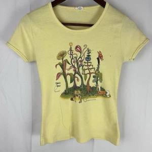VTG 80s August Bullock Pixie Fairy Unicorn Fantasy T Shirt Girls Medium - Picture 1 of 12