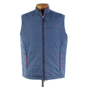 Johnnie-O Neu mit Etikett Nylon Full Zip Steppweste Größe XL in einfarbigem Blau - Bild 1 von 15