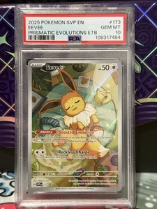 PSA 10 - Eevee IR SVP173 Prismatic Evolutions ETB Promo - Pokemon - Picture 1 of 2