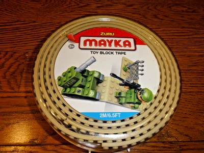 Zuru Mayka Toy Block Tape - 2M/6.5ft - 4 Stud - Tan - Image 1 of 4