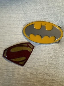 Batman And Superman Belt Buckles - Picture 1 of 2