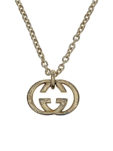 GUCCI SV925 Collana uomo GG ad incastro con top in argento usata