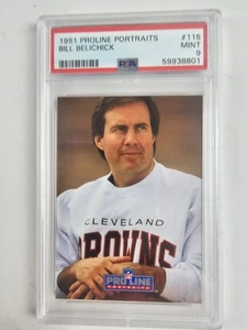 1991 Proline Portraits #115 Bill Belichick Cleveland Browns PSA 9 MINT - Picture 1 of 2