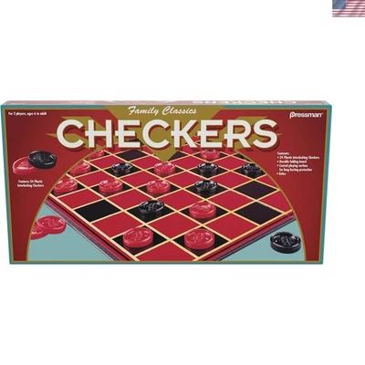 Engaging Checkers Board Game - Classic Edition with Folding Board for Families - Image 1 of 4