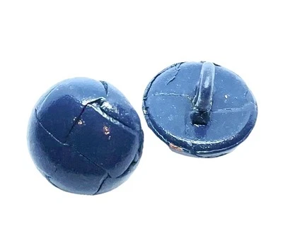 18.5mm X 4pcs Navy Blue Round Shank Buttons Half Dome Tuff Style Shiny Finish - Image 1 of 4