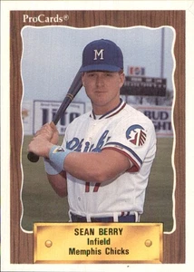 Sean Berry 1990 ProCards #1016 RC Memphis Chicks *AutographDen* - Picture 1 of 2