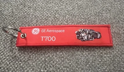 New GE Aerospace T700 Engine Red Keychain Swag Employee Item Military Army - Image 1 of 4