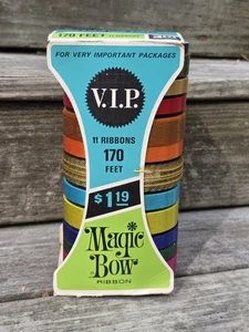 Vintage Magic Bow 3M 11 Reels of Ribbon 170 ft NIB NOS Christmas Display - Picture 1 of 6