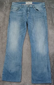 Tommy Hilfiger Mens Jeans W38 L35 Manhattan Smoked Blue Relaxed Fit Bootcut - Picture 1 of 18