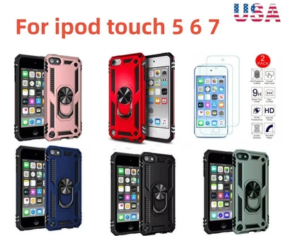NEW Shockproof Case for Apple iPod Touch 5th 6th 7th Gen 2pcs Screen Protectors - Image 1 of 4