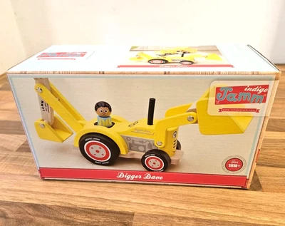 Indigo Jamm Bagger Digger Dave Holz Spielzeug NEU in Geschenkverpackung - Bild 1 von 4