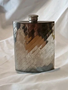 Old Sheffield Plate And Pewter Hip Flask-Full Set Of Markings - Picture 1 of 11