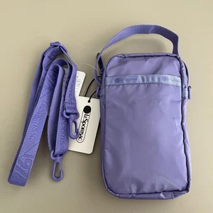 Lesportsac Shining Purple Mini Phone Crossbody NWT - Picture 1 of 2