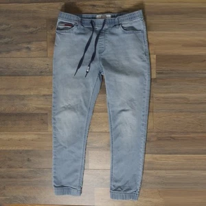 Tommy Hilfiger Women’s L. Light Blue Elastic Waist Drawstring Tapered Jeans - Picture 1 of 7