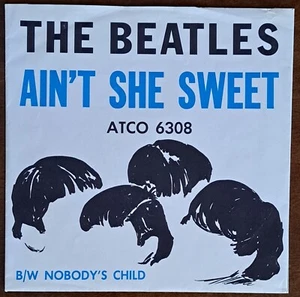 RARE!!! BEATLES NEAR MINT- SLEEVE/VINYL "Ain't She Sweet" 1964 CRISP LIKE-NEW!!! - Picture 1 of 15