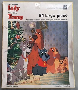 Vintage Disneys Lady and The Tramp 64 piece jigsaw - Picture 1 of 4