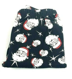 No Boundaries Black Santa Claus Toss Print Ankle Leggings - Picture 1 of 2