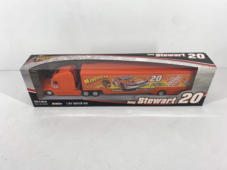 Tony Stewart Madagascar Winners Circle 1:64 #20 Home Depot Hauler Transporter - Image 1 of 4
