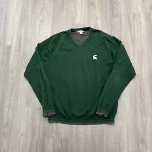 Cutter & Buck Michigan State Sweater Men's Large Green Spartans MSU Golf Golfing - Picture 1 of 8