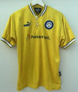 Leeds United 1996/97 Away Football Shirt Puma Yellow Short Sleeve Mens Small S - Picture 1 of 12