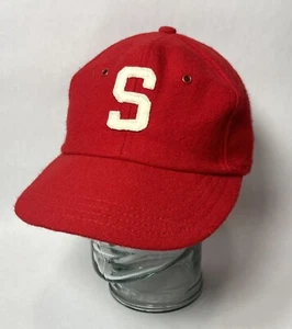 Vintage 1940s - 1950s Wool Hat "S" Logo Collectible Baseball Cap Small - Picture 1 of 8