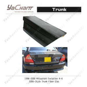 FRP Boot Lid For 96-00 Mitsubishi Evolution EVO 4 EVO 5 EVO 6 EVO6-Style Trunk - Foto 1 di 12