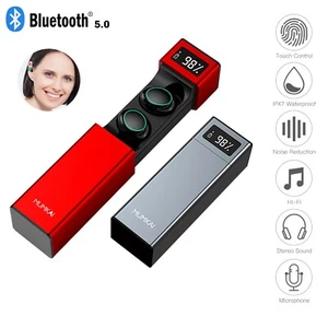 Bluetooth 5.0 TWS True Touch Control Wireless Earbuds with Power Box Waterproof - Picture 1 of 21