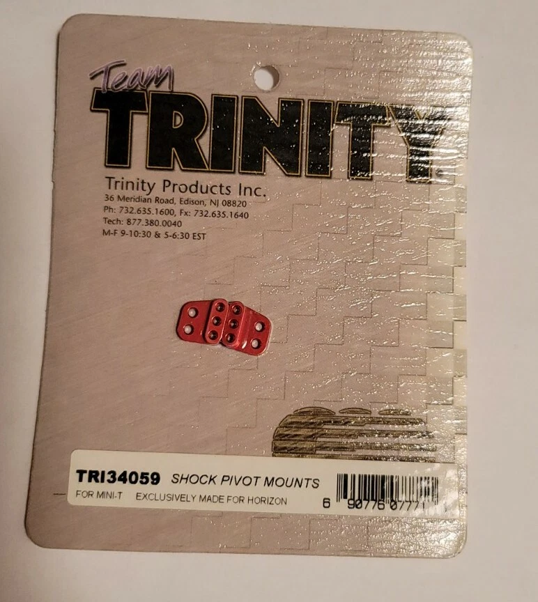 Trinity Shock Pivot Mounts Red Aluminum Team Losi Mini T 1.0 1/18th Mini-T Rc - Image 1 of 1