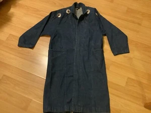 Vintage Ladies Roughrider Denim Duster Coat w/ Concho Tassel Medium - Picture 1 of 3