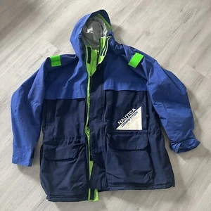 Vintage Nautica Competition Large Jacket Blue Colorblock 90s Sailing Ski Snow - Picture 1 of 10