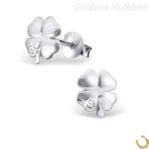 Kleeblatt Kristall Ohrstecker 925 Sterling Silber Ohrringe Geschenkidee z-8354v - Bild 1 von 1