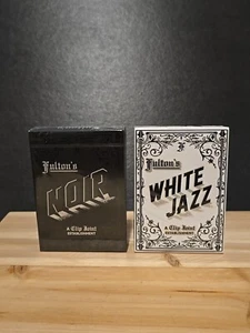 Fulton's Noir Black and White Jazz Playing Cards Dan and Dave 2 Deck Set. - Picture 1 of 8