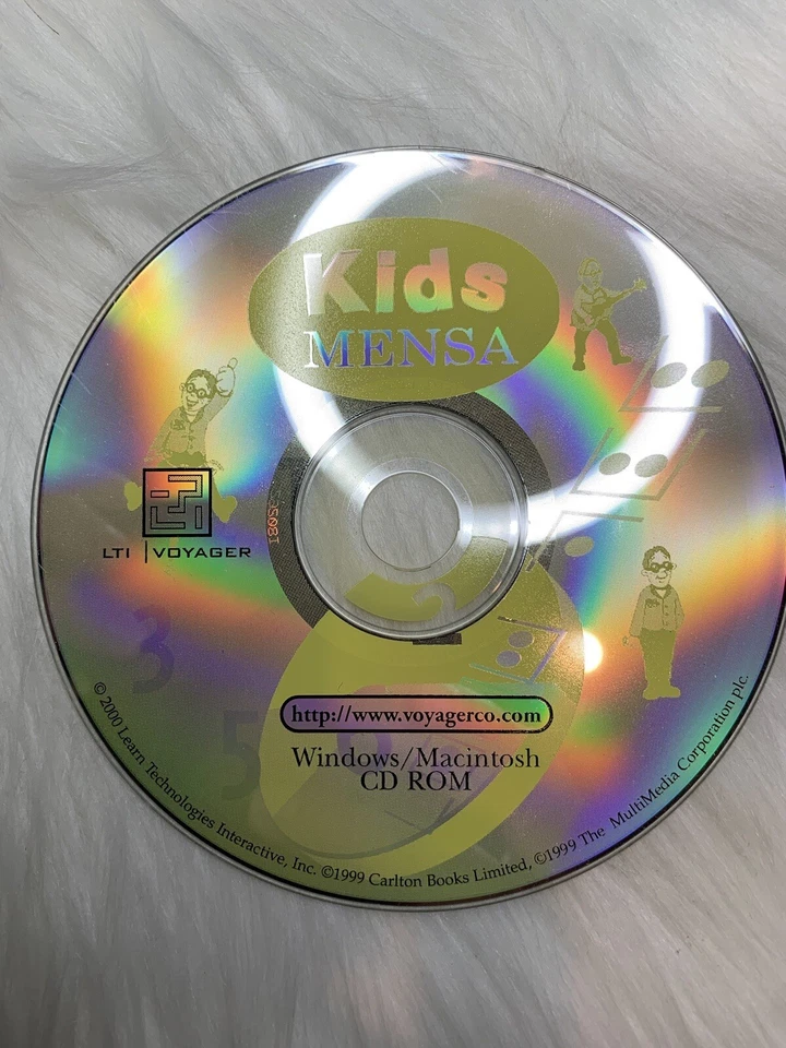 Voyager PC  Kids Mensa educational puzzles secret codes and fun facts CD - Image 1 of 1