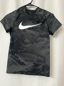 Nike Pro Dri-Fit Black T Shirt Youth Med Short Sleeve Athletic Running (B28) - Picture 1 of 4