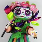 Frida Kahlo Catrina Doll Posable Handmade Cloth Day Of The Dead Jalisco Mexico A