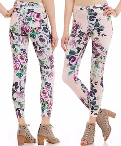 HUE U17466H Light Pink Rose Modern Twill Stretchy Denim Leggings, S - $40 - Picture 1 of 5
