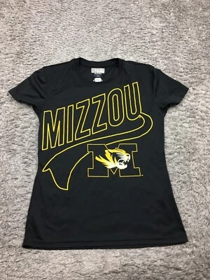 Camisa Mizzou Tigers para mujer talla grande negra amarilla manga corta elástica Foto 1 de 4