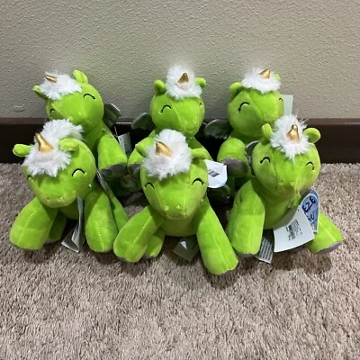 Animal Adventure Plush Green Dragon Mini Squeeze With Love Lot of 6 Read Desc. - Image 1 of 4